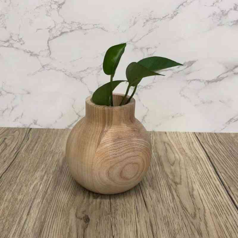 Домашняя декоративная ручная натуральная древесина красивая ваза
